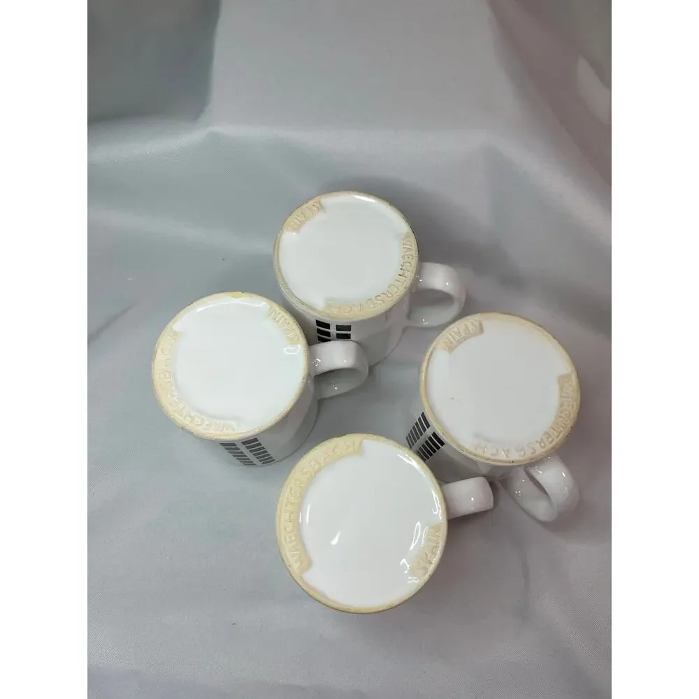 Waechtersbach Made in Spain Set of 4 Mugs 1980's Vintage